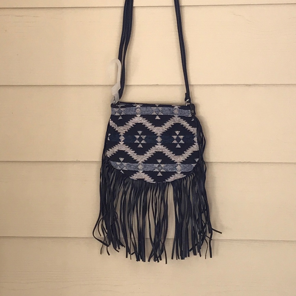 Fringe Aztec crossbody purse